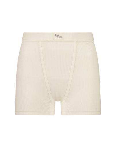 organic boyfriend short - ivory