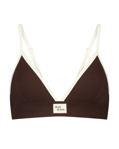 ribbed bralette - cocoa