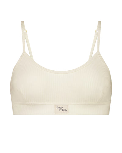 organic crop bralette - ivory