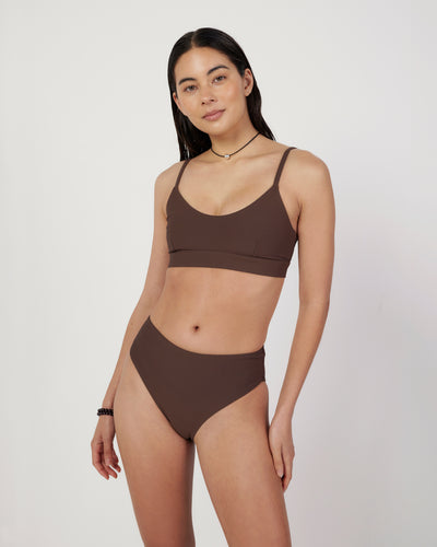 Swim Crop - Umber Rib
