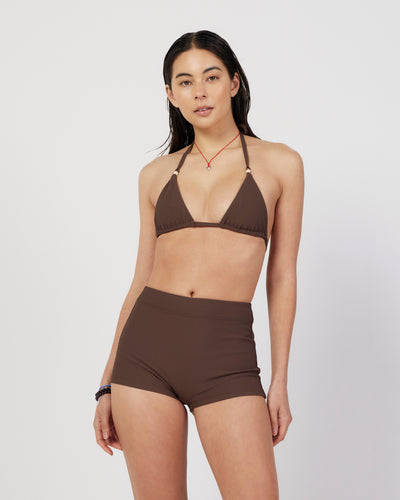 Petite Tie Top - Umber Rib
