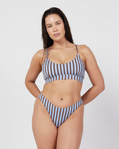 Swim Crop - Riviera Stripe