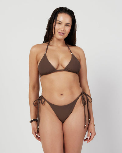 Petite Tie Brief - Umber Rib