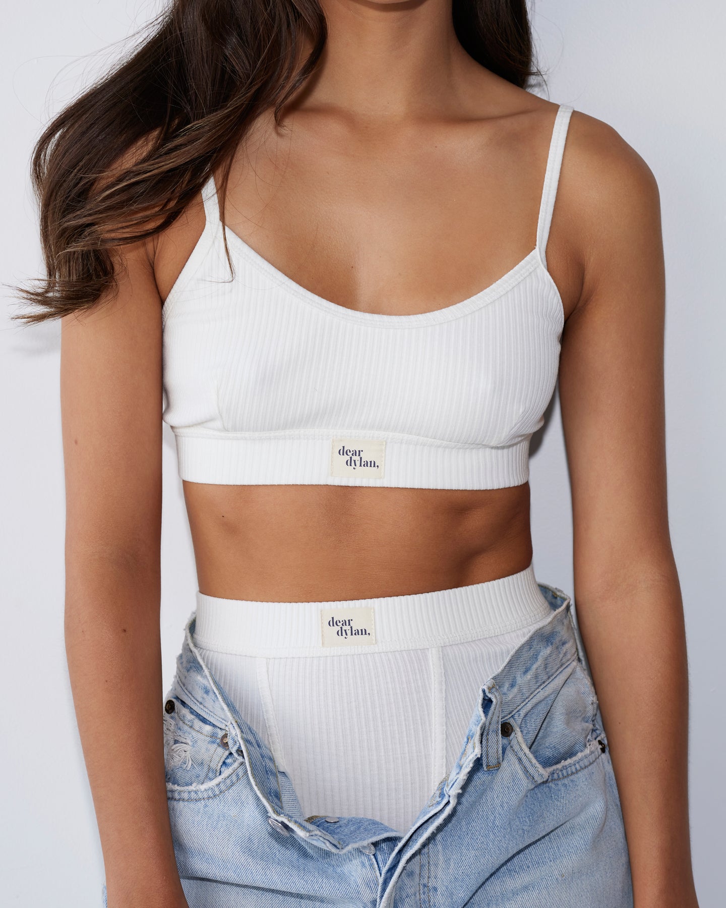 organic crop bralette - ivory – dear dylan