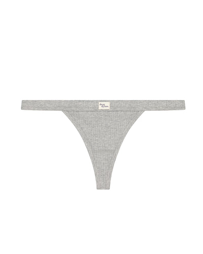 organic petite thong - grey marle