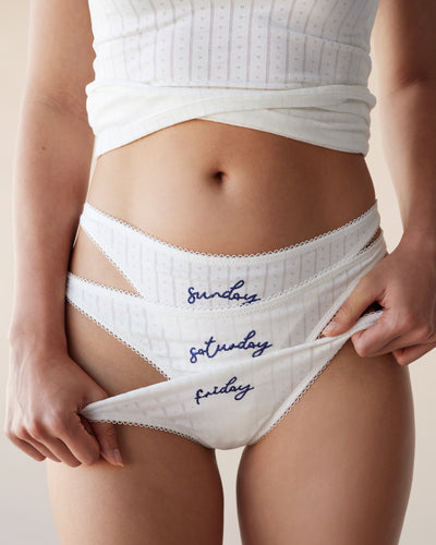 Weekend Thongs Trio - Blanc