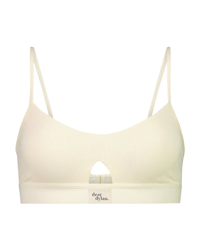 cut-out crop bralette - french vanilla