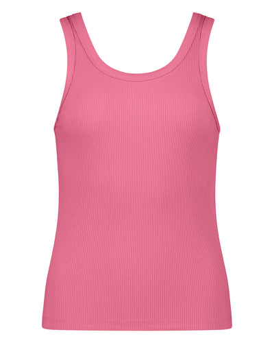 ribbed tank - cosmo pink
